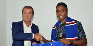 PEGASO NEWSPORT-SAMPDORIA/FIRMA CONTRATTO PER CARLOS CARBONERO