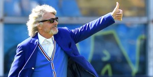 Genova, 04/10/2015 Serie A/Sampdoria-Inter Antonio Romei (avvocato Massimo Ferrero)-Massimo Ferrero (presidente Sampdoria)