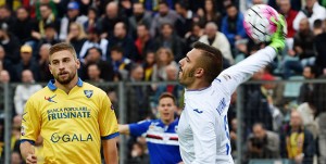 18-10-15 FROSINONE-SAMPDORIA CAMPIONATO SERIE A TIM 15-16 EMILIANO VIVIANO RINVIA