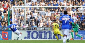 04-10-2015: GENOVA, SAMPDORIA-INTER CAMPIONATO SERIE A TIM 2015-2016 Il goal di Luis Muriel dell'1-0