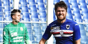 25-10-15 SAMPDORIA-HELLAS VERONA CAMPIONATO 15-16 ERVIN ZUKANOVIC ESULTA DOPO GOL 2-0