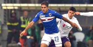 Genova, 08/11/2015 Serie A/Sampdoria-Fiorentina Citadin Martins Eder-Facundo Sebastian Roncaglia