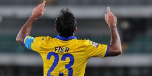 02-11-15 A.C. CHIEVO VERONA-U.S. SAMPDORIA CAMPIONATO SERIE A TIM 2015-16 EDER MARTIN CITADIN ESULTA DOPO IL GOL (0-1)
