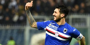 20-12-15 SAMPDORIA-PALERMO CAMPIONATO SERIE A TIM 15-16 ROBERTO SORIANO ESULTA DOPO GOL 1-0