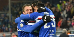 05-01-16  GENOA-SAMPDORIA CAMPIONATO SERIE A TIM 15-16 ESULTA SAMP DOPO GOL 0-2