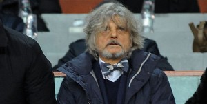 05-01-2016: GENOVA, GENOA-SAMPDORIA CAMPIONATO SERIE A TIM 2015-2016 Massimo Ferrero e la moglie