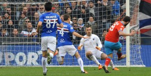24-01-2016: GENOVA, SAMPDORIA-NAPOLI CAMPIONATO SERIE A TIM 2015-2016 Il goal di Gonzalo Higuain dello 0-1