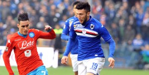 24-01-2016: GENOVA, SAMPDORIA-NAPOLI CAMPIONATO SERIE A TIM 2015-2016 Josè Callejon e Vasco Regini