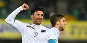 Verona, 05/03/2016 Serie A/Hellas Verona-Sampdoria Gol Sampdoria (0-1): esultanza Roberto Soriano-Ricardo Gabriel Alvarez