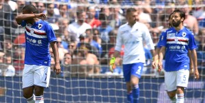 Genova, 08/05/2016 Serie A/Sampdoria-Genoa Gol Genoa (0-1): delusione Lucas Martins Fernando-Mattia Cassani