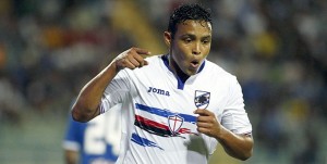 21-08-16 EMPOLI-SAMPDORIA CAMPIONATO SERIE A TIM 16-17 LUIS MURIEL ESULTA DOPO GOL 0-1
