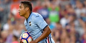 Barcellona (Spagna), 10/08/2016 Sampdoria/Barcellona-Sampdoria (Trofeo Joan Gamper) Gol Sampdoria (2-1): esultanza Luis Fernando Muriel