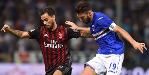 Genova, 16/09/2016 Serie A/Sampdoria-Milan Jesus Joaquin Fernandez Saez Suso-Vasco Regini