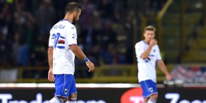 Bologna, 21/09/2016 Serie A/Bologna-Sampdoria Gol Bologna (2-0): delusione Fabio Quagliarella