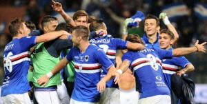22-10-2016: GENOVA, SAMPDORIA-GENOA CAMPIONATO SERIE A TIM 2016-2017 Sampdoria esultanza finale