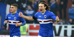 04-12-16 SAMPDORIA-TORINO CAMPIONATO SERIE A TIM 2016-17 EDGAR BARRETO ESULTA DOPO GOAL 1-0