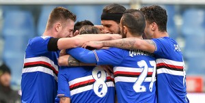 Genova, 04/12/2016 Serie A/Sampdoria-Torino Gol Sampdoria (1-0): esultanza Edgar Osvaldo Barreto e compagni