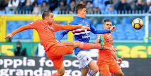 15-01-2017: GENOVA, SAMPDORIA-EMPOLI CAMPIONATO SERIE A TIM 2016-2017 Giuseppe Bellusci e Patrik Schick
