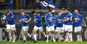 12-02-17 SAMPDORIA-BOLOGNA CAMPIONATO SERIE A TIM 2016-17 ESULTA SAMP DOPO GOAL 2-1 PATRIK SCHICK