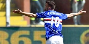 Genova, 09/04/2017 Serie A/Sampdoria-Fiorentina Gol Sampdoria (1-0): esultanza Bruno Miguel Borges Fernandes
