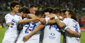 03-04-17 INTER-SAMPDORIA CAMPIONATO SERIE A TIM 16-17 ESULTA SAMPDORIA DOPO GOAL PATRIK SCHICK 1-1