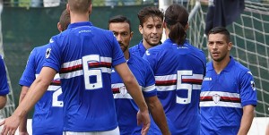 26-07-17 SAMPDORIA-CREMONESE AMICHEVOLE 2017-18 ESULTA SAMP DOPO GOL 1-0 ALVAREZ