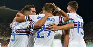 27-08-17 FIORENTINA-SAMPDORIA CAMPIONATO SERIE A TIM 17-18 ESULTA SAMPDORIA