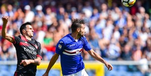 Genova, 24/09/2017 Serie A/Sampdoria-Milan Nikola Kalinic-Gian Marco Ferrari