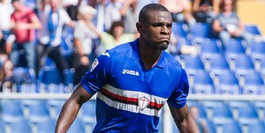Genova, 24/09/2017 Serie A/Sampdoria-Milan Gol Sampdoria (1-0): esultanza Gaston Exequiel Pereyra Ramirez-Duvan Esteban Zapata