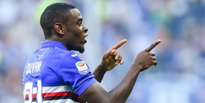 Genova, 15/10/2017 Serie A/Sampdoria-Atalanta Gol Sampdoria (1-1): esultanza Duvan Esteban Zapata
