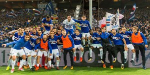 Genova, 25/10/2017 Serie A/Genoa-Sampdoria Sampdoria - Esultanza finale