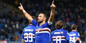 30-12-17 SAMPDORIA-SPAL CAMPIONATO SERIE A TIM 17-18 FABIO QUAGLIARELLA ESULTA DOPO GOAL 1-0