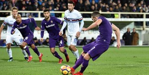 13-12-17 FIORENTINA-SAMPDORIA TIM CUP 17-18 VERETOUT RIGORE GOAL 3-2