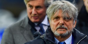 Genova, 3/12/2017 Serie A/Sampdoria-Lazio Daniele Prade (responsabile area tecnica Sampdoria)-Massimo Ferrero (presidente Sampdoria)