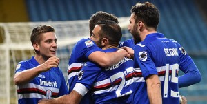 30-12-17 SAMPDORIA-SPAL CAMPIONATO SERIE A TIM 17-18 FABIO QUAGLIARELLA ESULTA DOPO GOAL 1-0