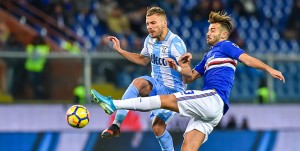 Genova, 3/12/2017 Serie A/Sampdoria-Lazio Ciro Immobile-Gian Marco Ferrari