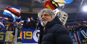 28-01-18 Roma-Sampdoria Campionato Serie A Tim 2017-18 Il Presidente Massimo Ferrero a bordocampo prima della partita