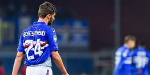 Genova, 24/01/2018 Serie A/Sampdoria-Roma Gol Roma (1-1): delusione Bartosz Bereszynski