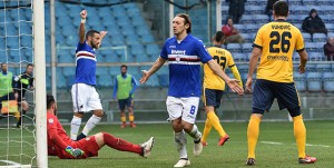 11-02-18 SAMPDORIA-VERONA H CAMPIONATO SERIE A TIM 17-18  EDGAR BARRETO ESULTA DOPO GOAL 1-0