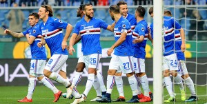11-02-2018: GENOVA, SAMPDORIA-HELLAS VERONA CAMPIONATO SERIE A TIM 2017-2018 Esultanza Sampdoria