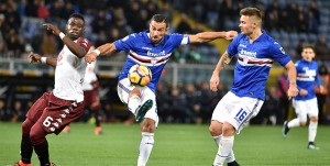 03-02-18 SAMPDORIA-TORINO CAMPIONATO SERIE A TIM 17-18  AFRAIYIE ACQUAH -FABIO QUAGLIARELLA-KAROL LINETTY